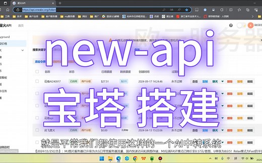 宝塔搭建newapi教程onapi二开gpt中转系统