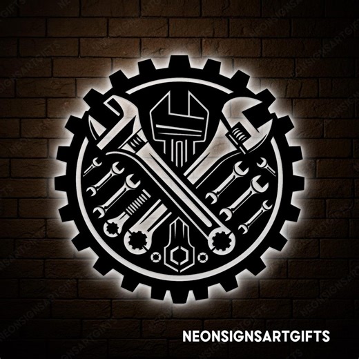 Mechanic Tools Custom Metal Sign, Wrench Gear Garage Metal Wall Decor, Auto Repair Shop Decor Metal Sign Garage Gift for Technician - Etsy