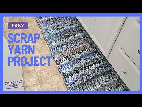Crochet Scrap Yarn Project - Easy Rug and Blanket Tutorial