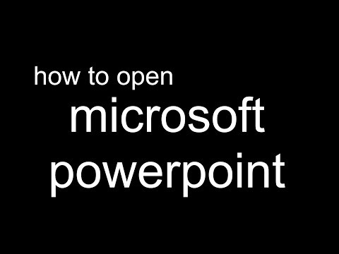 how to open microsoft powerpoint