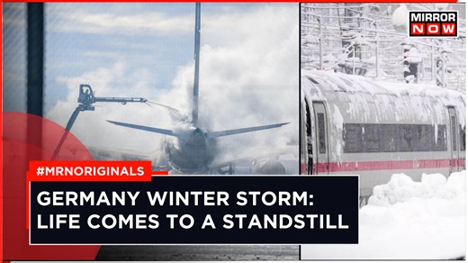 Germany Weather Today | Trains, Flights Cancelled Amid Heavy Snowfall | Normal Life Disrupted