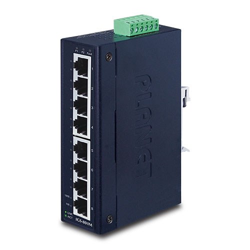 IGS-801M 8-Port 10/100/1000Mbps Managed Industrial Ethernet Switch - Planet Technology USA