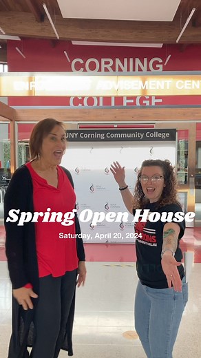 Sneak peek 👀 📲✨ SUNY Corning's Spring Open House, April 20, 9-12. Details ➡️ https://www.corning-cc.edu/admissions-future-students/open-house.php | Corning Community College