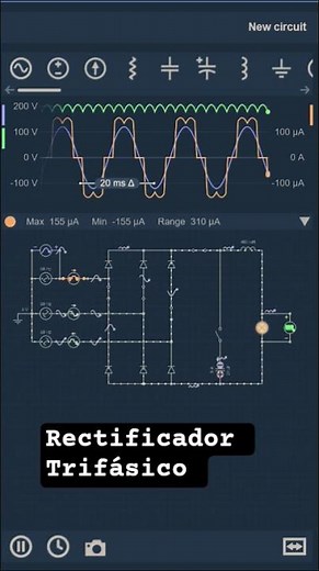 Rectificador Trifásico onda completa #ingenieria #rectificador #electronica #viral