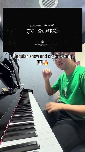 Regular show end credits song🔥🎹 #piano #comedy #meme #viral #nostalgia