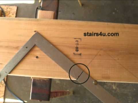 Framing Square Stair Layout Tread Mark - Stairway Construction Tips
