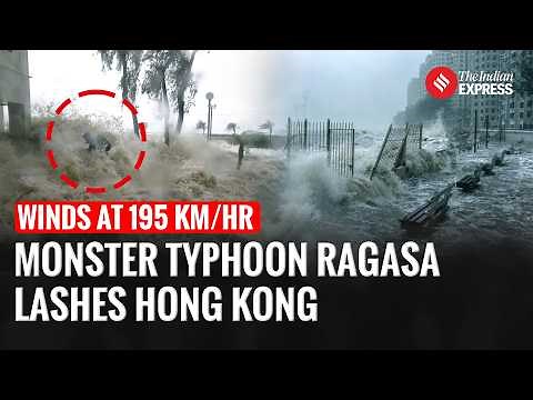 Typhoon Ragasa Slams Hong Kong Hard: 195 kph Winds, Flooded Streets, Panic Buying |Hong Kong Typhoon