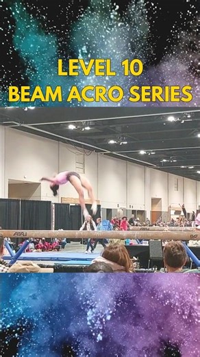 Level 10 Beam: Flipping with Style! 🩰 #gkelite #gymnasticslife #gymdogs