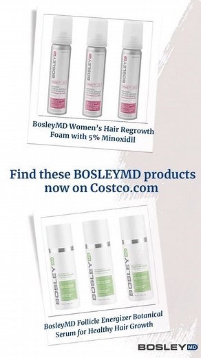 COSTCO DEALS on Instagram: "AD | ⭐️ @BosleyMD is the Bosley doctor 👩‍⚕️ collaborated, 💇‍♀️ stylist approved hair growth solution for women. 🙌Products are color safe, cruelty free, paraben free and help women get thicker, fuller-looking hair, even after post-partum hair loss, stress, poor nutrition or hormonal issues. . ✌️2 different bundles are available now only on Costco.com! Tap on the links in our instastory for more information and to buy on Costco.com! . 👱‍♀️ WOMEN’S HAIR REGROWTH TREA