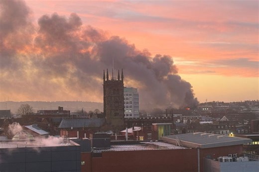 Major toxic incident as huge factory fire sends explosions across city