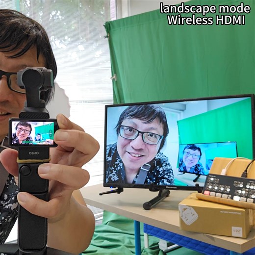 Turn pocket 3 into wireless hdmi & connect to atem mini pro 1. landscape mode wireless hdmi 2. portait mode wireless hdmi | Andy Tzeng