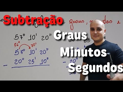 Subtração de ângulos com graus, minutos e segundos