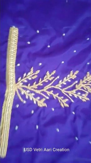 Elegant Kodi Design Aari Work | Blouse Embroidery Tutorial