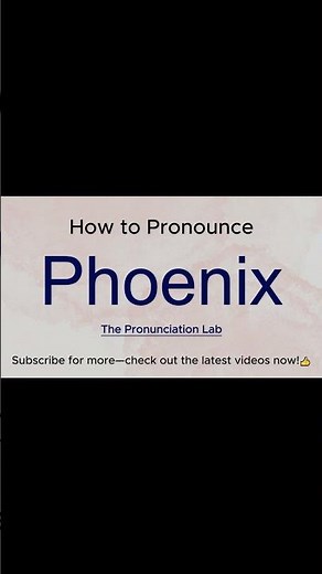 Phoenix Pronunciation—How to Say Phoenix? #pronunciation #howtopronounce #howtosay #english