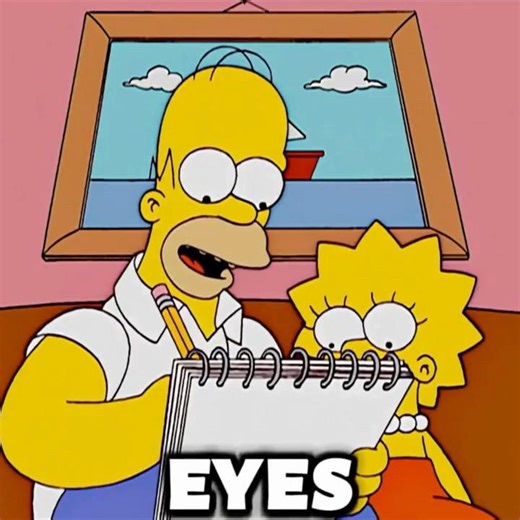 Homer Teaches Lisa to Draw A Simpson 🤩 | #simpsons #thesimpsons #shorts #homersimpson #fyp #edit