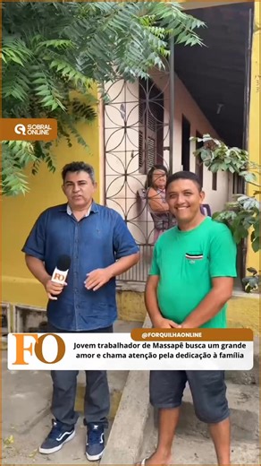 FORQUILHA Online on Instagram: "Estivemos hoje na cidade de Massapê conhecendo a história do conhecido “Salgado”, um jovem trabalhador que vem chamando a atenção pela sua simplicidade e dedicação à família. Salgado trabalha dia e noite para sustentar a casa onde mora com a mãe e, agora, decidiu que também está em busca de um grande amor. Segundo ele, já teve alguns relacionamentos, mas nenhum deu certo, pois, de acordo com seu relato, as interessadas queriam apenas curtir e não pensavam em algo 