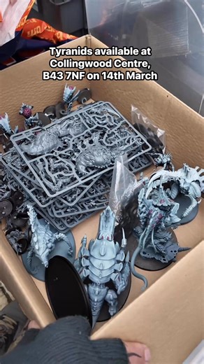 The Hive Fleet is arriving at Birmingham… 🦠 We’re bringing a swarm of Tyranids to the Collingwood Wargames Show: - Psychophage - Gaunts - Termagants - Screamer-Killer and more… Whether you’re building a new swarm or reinforcing an existing one, there’ll be plenty of Tryanids on our tables. As always the show stock is only available in person on the day. 🗓️ 14th March 2026 📍Collingwood Centre, B43 7NF ⏰ 10am - 2pm Who’s hunting Tyranids this show? 👇🔥 #warhammer #warhammer40k #warhammercommun