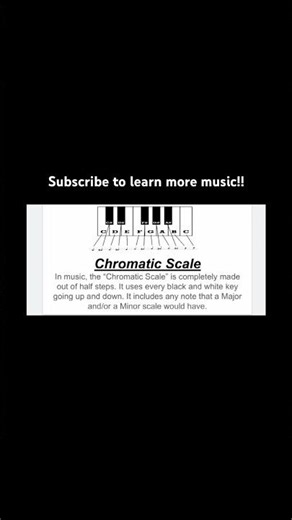 Chromatic Scale in Music #music #musiclearning #musictheory #foryourpage #fyp