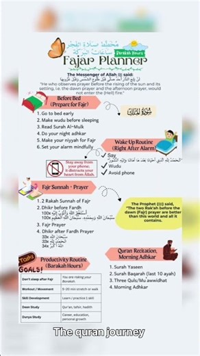 “Win Your Fajr, Win Your Whole Day 🤍 | Daily Fajr Planner”