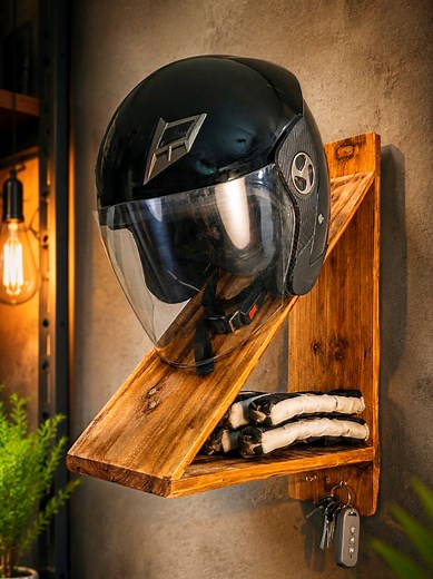 Wooden Helmet Rack DIY — Quick 10-Second Build