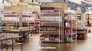IZEUK 1400 LBS Garage Black Shelving Wide Storage Shelves 4 Tier Adjustable Heavy Duty Metal Wire Rack Standing Shelf Unit for Kitchen Office College Dorm Garage Warehouse 15.8" x 45.8"x 59.4"