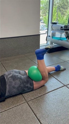 Prone Hip Extension with Knee Flexion Using Pilates Ball