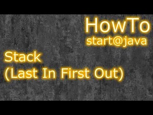 Java: Stack (LIFO: Last In First Out)