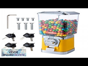 VEVOR 17"H Gumball Machine Vending Coin Bank Vintage Candy Dispenser PC Yellow Review