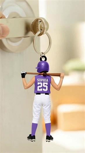 Personalized Kid Softball Player KeychainOrder here https://www.facamart.com/softball652 | Facamart | Facebook