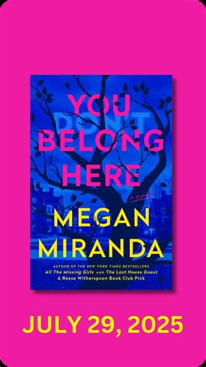 Megan Miranda on Instagram: "✨New book news!!✨ I’m so excited to share the cover of my next thriller, YOU BELONG HERE! 📖 About the book: A decades-old secret that drove a mother from her hometown now threatens her college-bound daughter in this twisty new thriller from New York Times bestselling author Megan Miranda. Coming July 2025 from @marysueruccibooks 💙 🔗 Pre-order links are now LIVE! (Check the Linktree in my bio) I adore this cover & can’t wait to share more about
