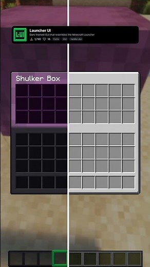 Best Minecraft Dark Themed GUI Resource Pack: Launcher UI #minecraft #shorts #mc