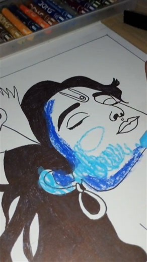 Detailed Step by Step Guide to Drawing Lord Krishna Portrait with Oil Pastels