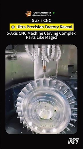 5-Axis CNC Machine Carving Complex Parts Like Magic! ⚙️ Ultra Precision Factory Reveal