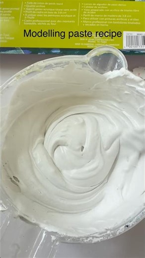Modelling paste recipe #art #textureart #painting #calligraphy