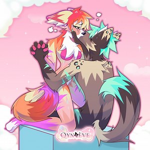 YCH Base 3/10 - Canine Couple Collection | Cuddling Furry Art Illustration Anthro Couple P2u Dog Wolf Adult Furries - Etsy