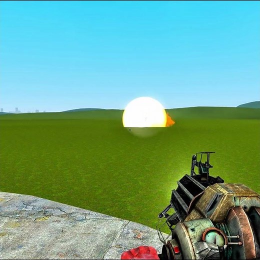 Garry’s Mod OLD Nuclear Bomb Test 💣 | Classic GMod Nuke Explosion Physics #Shorts