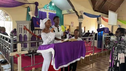 Sierra Leone's First Lady and President of OAFLAD Her Excellency Dr. Fatima Maada Bio, First Lady, joins the congregation at Trinity United Methodist Church in Moyamba for the Funeral Divine and Communion Service of the late Rev. Smart Kelson Senesie. We gather to pay our final respects to a dedicated servant and leader whose impact will be felt for generations. May his soul rest in eternal peace. Copyright Disclaimer: We do not own the rights to the music playing in the background; it is for ba