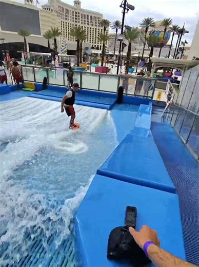 Wiping Out in Style! FlowRider Las Vegas POV (Filmed on Oakley Meta Glasses)