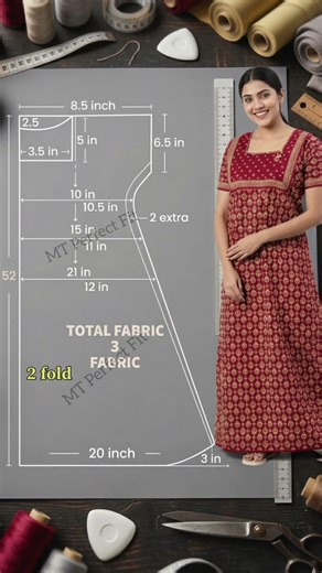 😍Perfect Nighty / Maxi Drafting for Beginners 🔥#shorts #shortsfeed #youtubeshorts