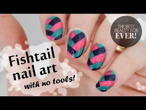 Fishtail Nail Art - NO TOOLS NEEDED!