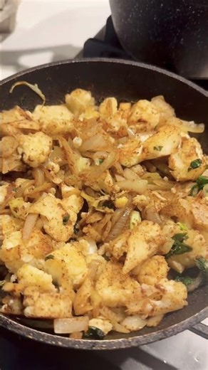 Cauliflower with sausage mix❤️#deliciousfood #cooking #mealprep #foodlover
