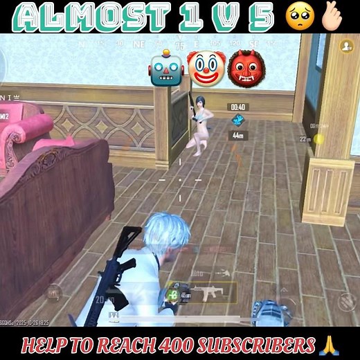 DOING 1v4 is EASY BUT 1v5 is not EASY 😭🫡 lets do 400 subscribers complete #viral #trending #short