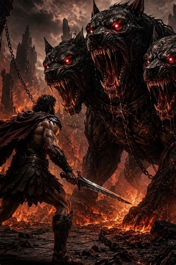 The Three-Headed Dog of Hell😱| Cerberus Explained #shorts #history #legend #monster #greekmythology