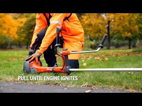 How to start a petrol brushcutter