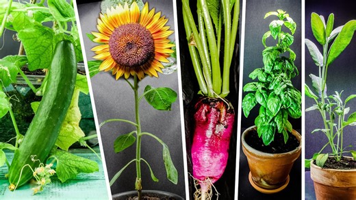 234-day Growing Plants in 9 Minutes (Time Lapse Compilation)