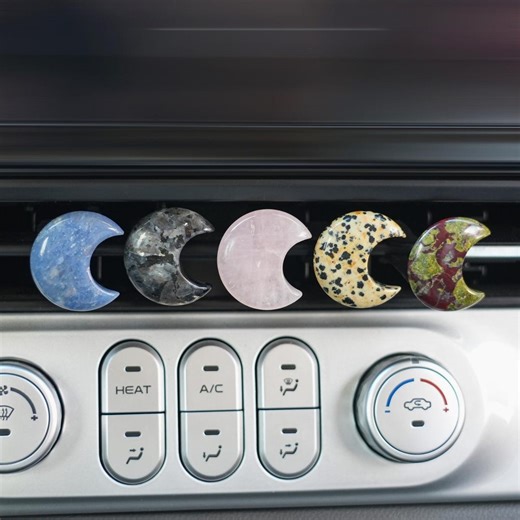 Crystal Moon Car Vent Clip – Handmade Gemstone Car Decor - Etsy