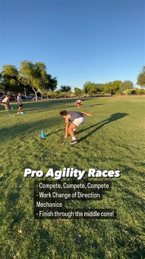 Pro Agility Race 🏈 #speedtraining #speedandagility #footballtraining #footballdrills #gilbertaz #chandleraz #tempeaz #queencreek #mesaz #improvespeed #athlete | CAB Training LLC