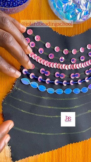 106K views · 1.8K reactions | BEADING ON FABRIC USING SEQUIN AND SEED BEADS. | Jolard beading | Facebook