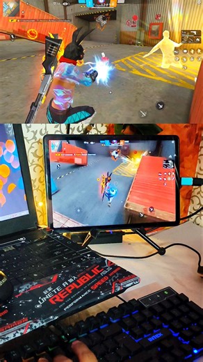 Pc❌mini mobile setup✅Free Fire Gaming Keyboard⌨️🖱📱Mix Pro Geek Gamer #freefire #keyboard #geekgamer