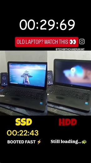 SSD vs HDD speed test comparison